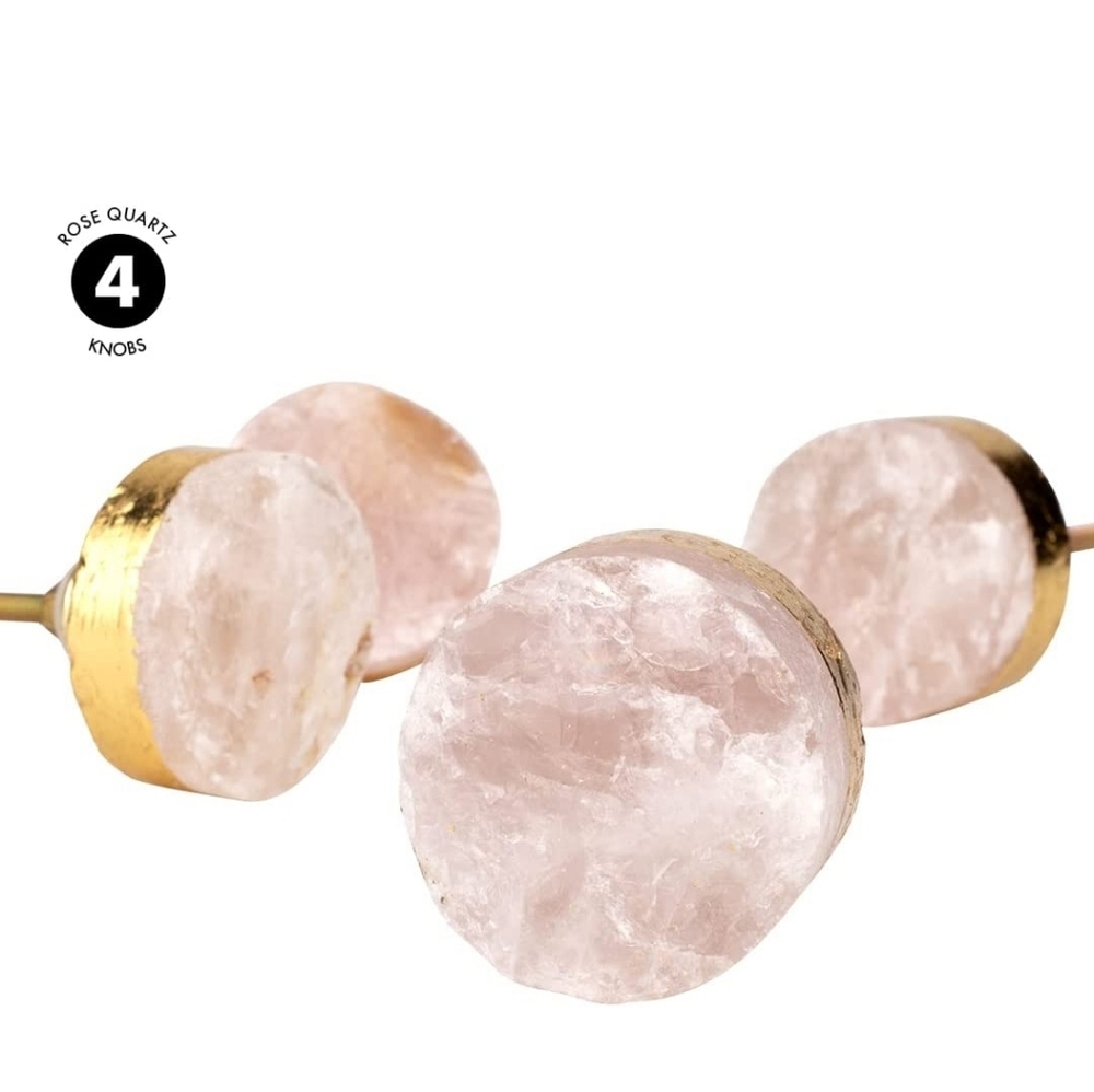 Natural Rose Quartz Knobs